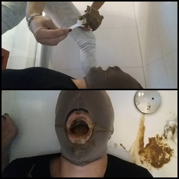The punishment Forced feeding with my shit