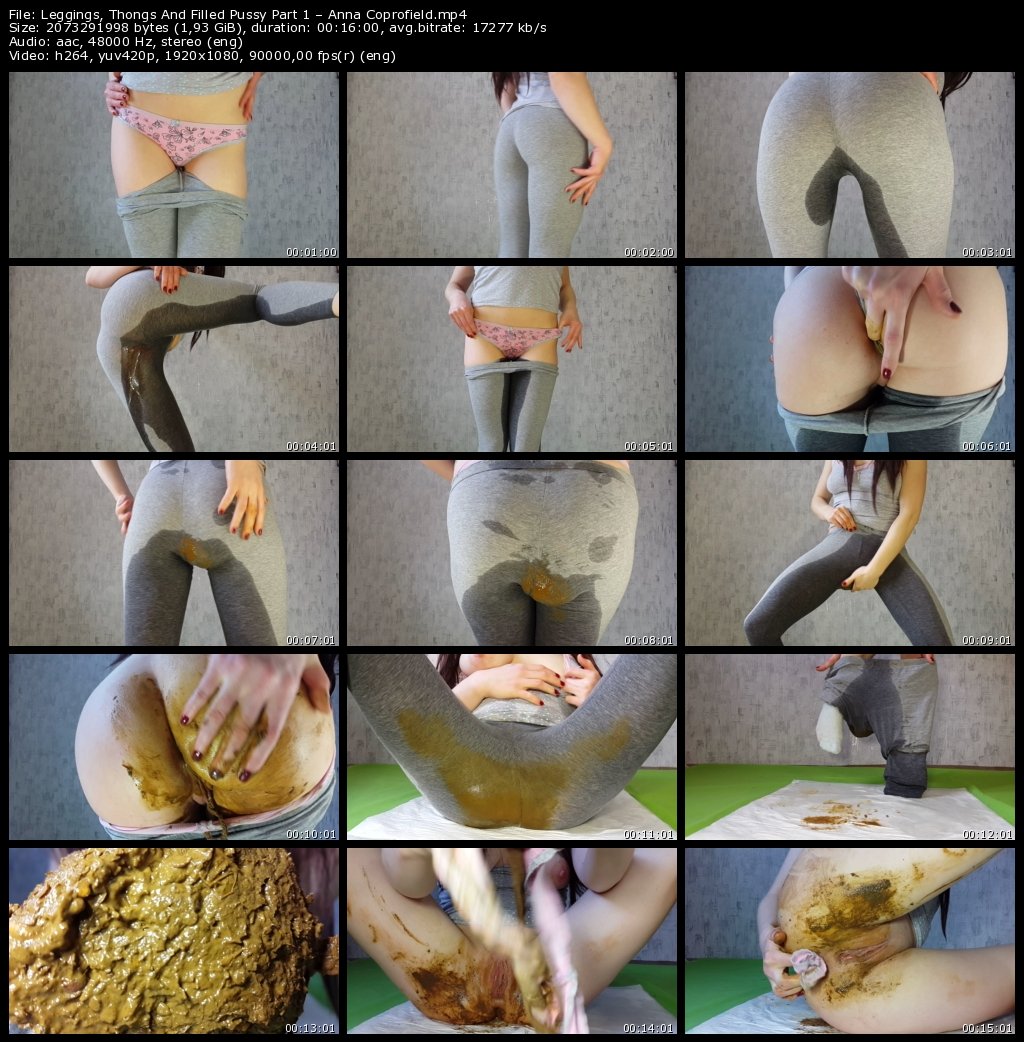 Leggings, Thongs And Filled Pussy Part 1 – Anna Coprofield