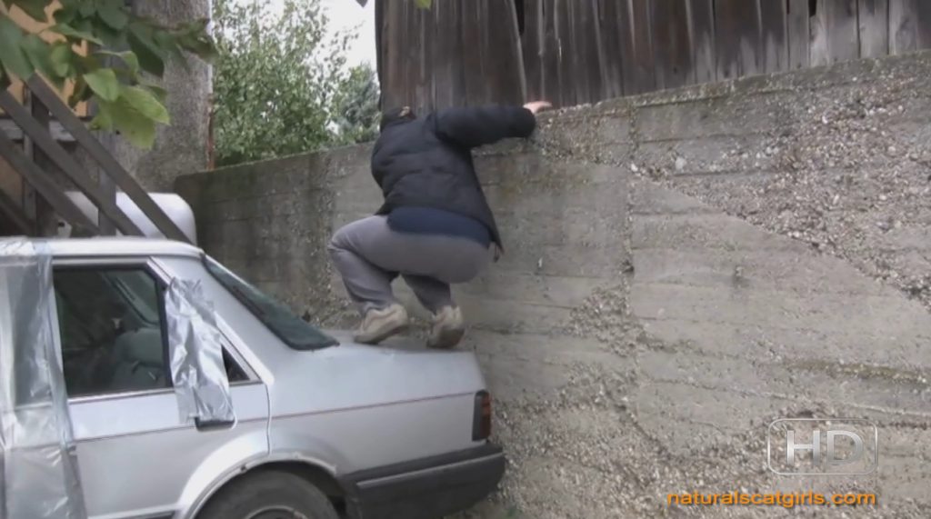 NaturalScatGirls - Crazy Scatting (outdoor public scat shit on floor) - 1