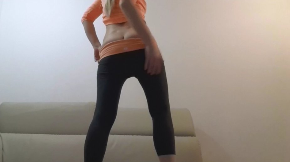Orange Grey Tights Poop - thefartbabes - 3