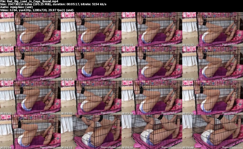 Red Big Load in Cage Bound