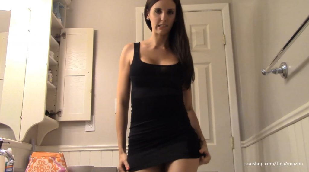 Tina Amazon - Shitting hard turd, sucks and licks feces (Two Scat Videos In FHD)