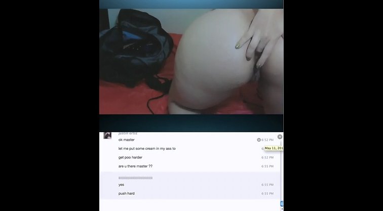 Scat Slave Used By Her Master In Skype - 2