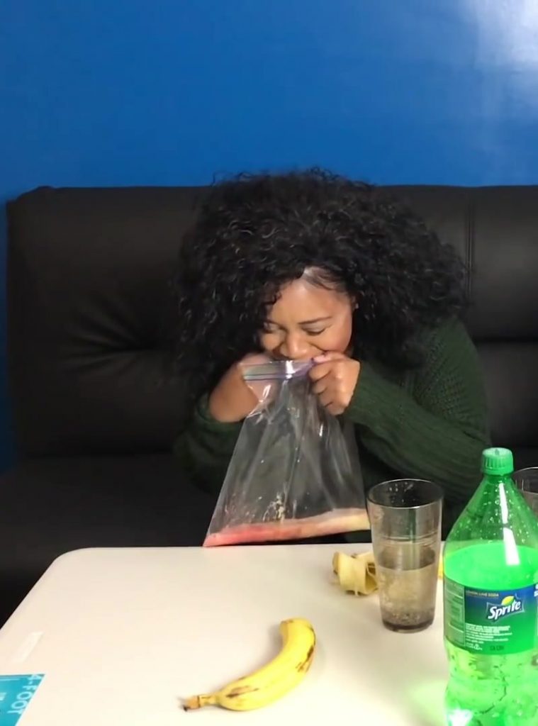 Banana Sprite Challenge - Girlfriend Vomits Crazy ! GROSS (FullHD-1080p)
