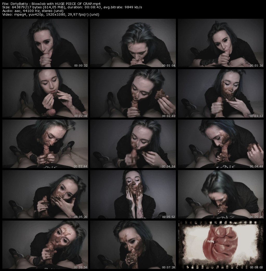 DirtyBetty - BlowJob with HUGE PIECE OF CRAP