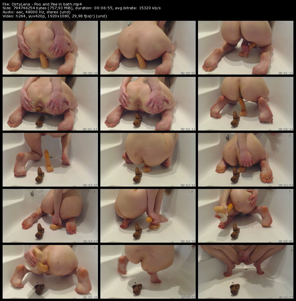 DOWNLOAD Poo and Pee in bath (Dirty Lena - Full HD 1080p)