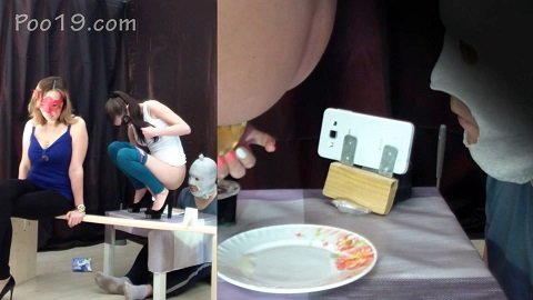 2 mistresses cooked a delicious shit breakfast for a slave (Milana Smelly) 1080p