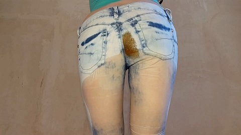 Anna Coprofield - Jeans and Smearing (Scat, Piss, Solo, Jeans, Smearing) Img 2