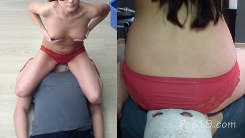 Double morning treat for the toilet slave [Milana Smelly] NEWEST