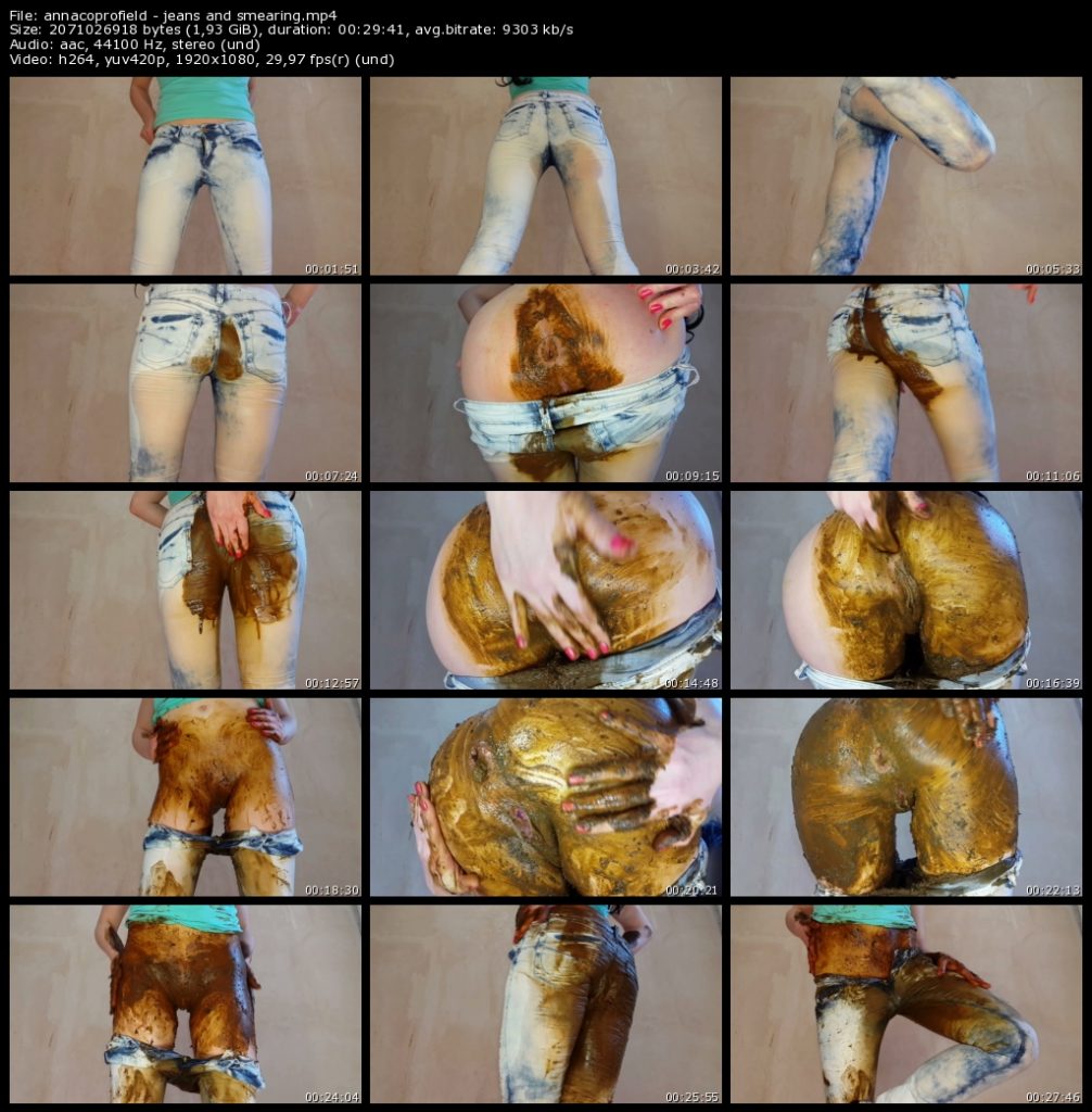 Anna Coprofield - Jeans and Smearing