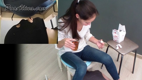 PooAlina - Hard piece of shit, a two-day exposure in mouth toilet slave